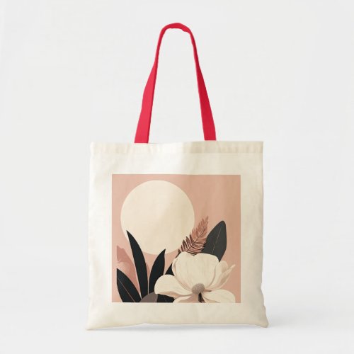 Aesthetic Floral Tranquility Tote Bag