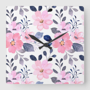 Aesthetic Floral Wall Clock