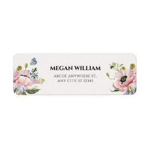 Aesthetic flower bloom label
