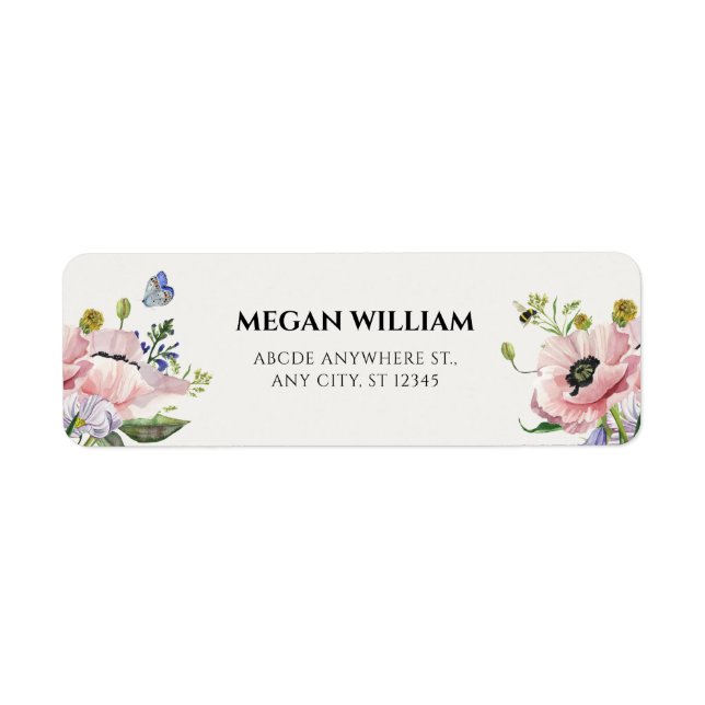 Aesthetic flower bloom label (Front)