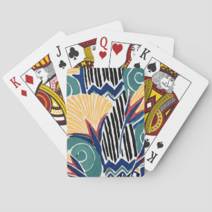 Aesthetic flower pattern background  poker cards