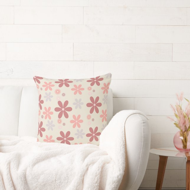 aesthetic flower throw pillow (Couch)