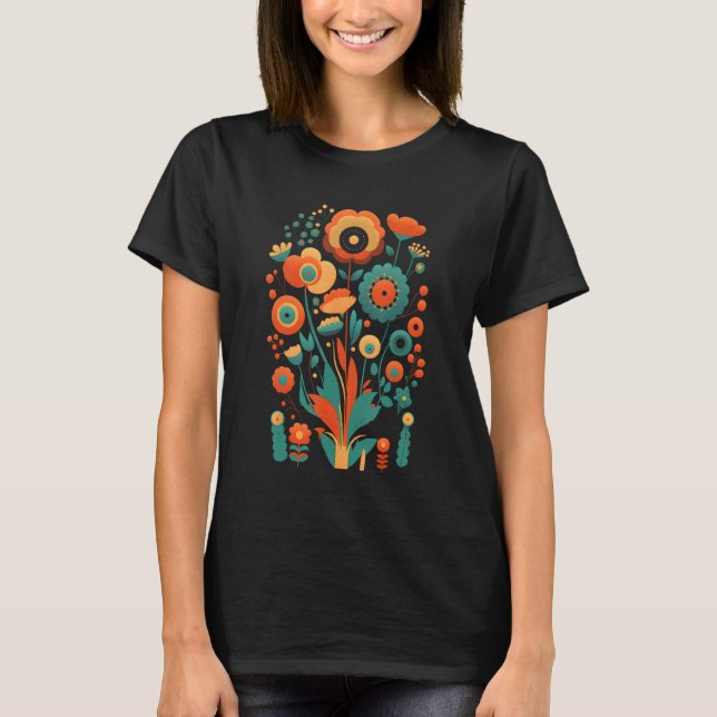Aesthetic Flowers Bohemian Wildflowers Floral Grap T-Shirt (Front)