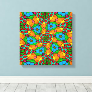 Aesthetic Flowers Pattern Canvas Print