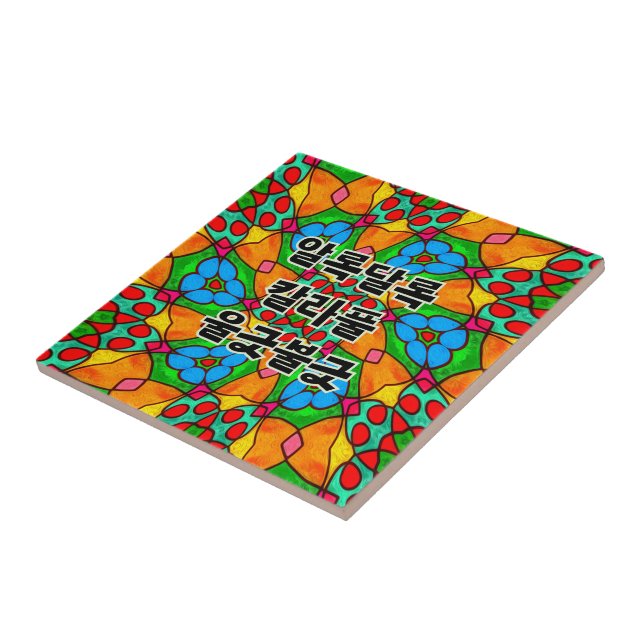 Aesthetic Flowers Pattern Ceramic Tile (Side)