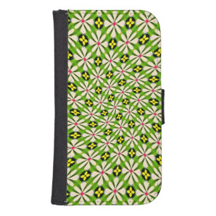 Aesthetic Flowers Pattern Galaxy S4 Wallet Case