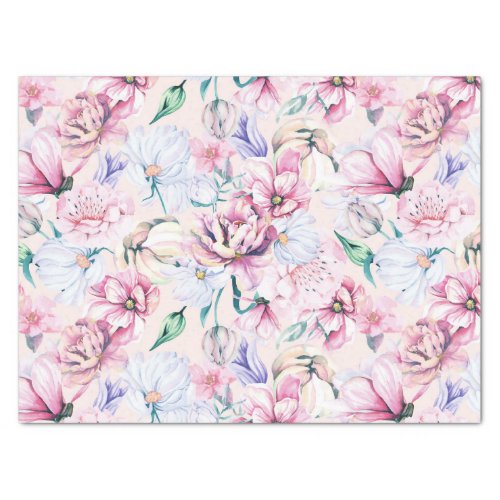 Aesthetic Flowers seamless Pattern Tissue Paper