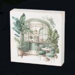 Aesthetic French Cafe, Vintage, Wooden Box Sign<br><div class="desc">These lovely illustrations of French cafes make the ideal gift for your loved ones,  friends,  and family. Ideal for interior design style,  save-the-dates,  bachelorette parties,  bridal showers,  wedding decor,  anniversaries,  engagements,  birthday celebrations,  and other events.</div>