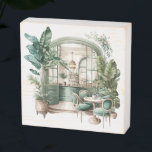 Aesthetic French Cafe, Vintage, Wooden Box Sign<br><div class="desc">These lovely illustrations of French cafes make the ideal gift for your loved ones,  friends,  and family. Ideal for interior design style,  save-the-dates,  bachelorette parties,  bridal showers,  wedding decor,  anniversaries,  engagements,  birthday celebrations,  and other events.</div>