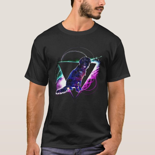 Aesthetic Galaxy Flat Coated Retriever T-Shirt (Front)