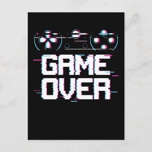 Aesthetic Gaming Vaporwave Controller Gamer Postcard
