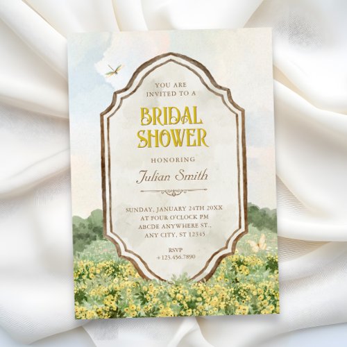 Aesthetic garden bridal shower invitation