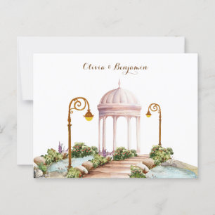 Aesthetic garden wedding Postcard