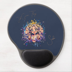 Aesthetic Gemini Anime Custom Name Mousepad