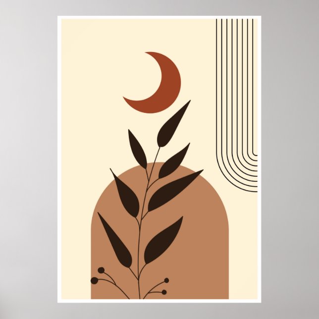 Aesthetic geometric illustration poster (Front)