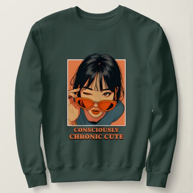 Aesthetic Girl Graphic Sweatshirt (Design Front)