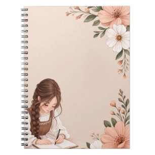 Aesthetic Girl Writing Notebook Journal
