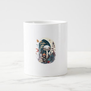 Aesthetic Goblincore And Cottagecore Mushroom Bota Giant Coffee Mug