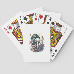 Aesthetic Goblincore And Cottagecore Mushroom Bota Poker Cards