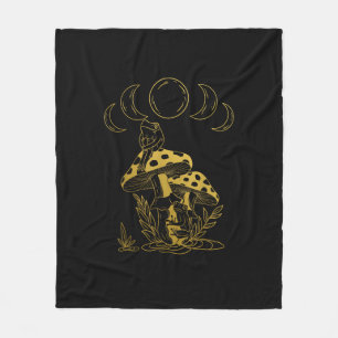 Aesthetic Goblincore And Cottagecore Mushroom Crea Fleece Blanket
