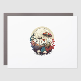 Aesthetic Goblincore And Cottagecore Mushroom Fore Car Magnet
