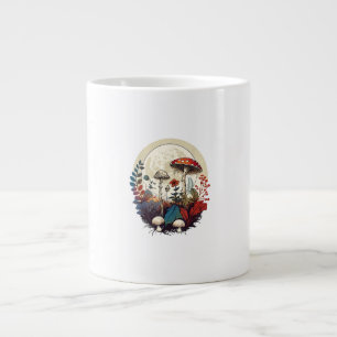 Aesthetic Goblincore And Cottagecore Mushroom Fore Giant Coffee Mug