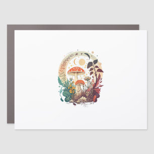 Aesthetic Goblincore And Cottagecore Mushroom Meme Car Magnet