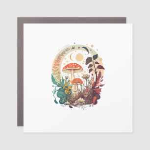 Aesthetic Goblincore And Cottagecore Mushroom Meme Car Magnet