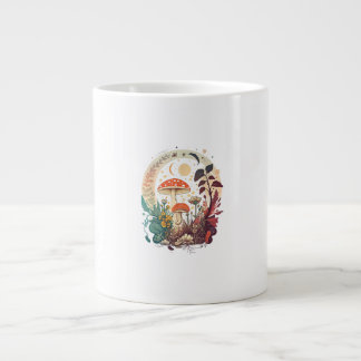 Aesthetic Goblincore And Cottagecore Mushroom Meme Giant Coffee Mug