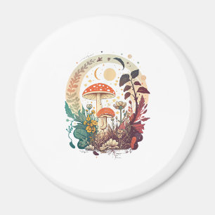 Aesthetic Goblincore And Cottagecore Mushroom Meme Magnet