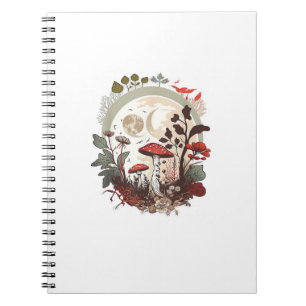 Aesthetic Goblincore And Cottagecore Mushroom Mini Notebook