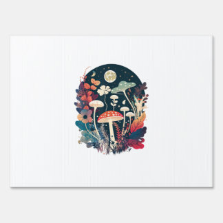 Aesthetic Goblincore And Cottagecore Mushroom Whim Sign