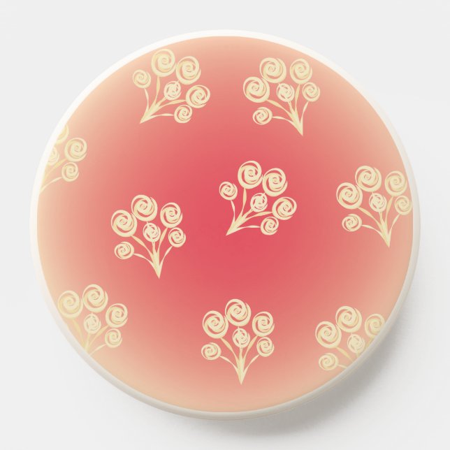 Aesthetic gradient with flowers PopSocket (Popsocket)