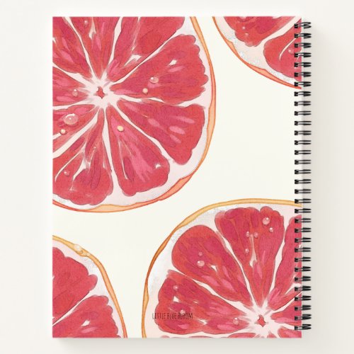 Aesthetic Grapefruit Notebook Custom Name Journal