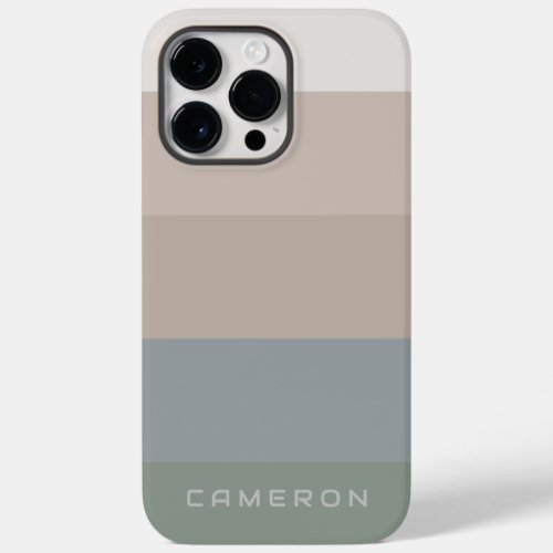 Aesthetic Gray Brown Palette Stripe colorblock  Case_Mate iPhone 14 Pro Max Case
