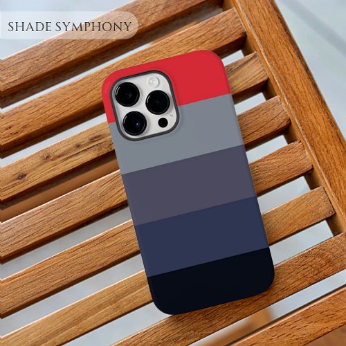 Aesthetic Grey Red with with Color Block Design Case_Mate iPhone 14 Pro Max Case