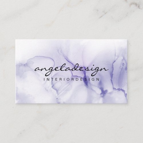 Aesthetic Hand Painted Wet Watercolor Ombre Splash Business Card