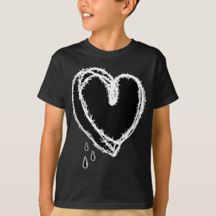 Aesthetic Heart Black Goth Grunge Alternative Fash T-Shirt
