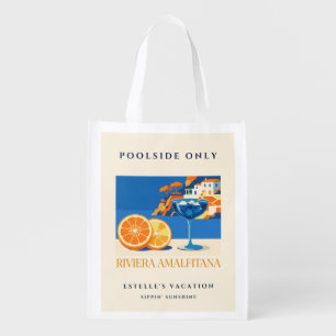Aesthetic Italian Spritz Custom Grocery Tote Bag