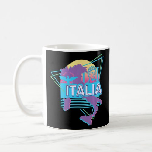 Aesthetic Italy  Vaporwave Style Italian Map  Coffee Mug
