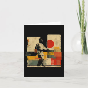 Aesthetic Karateka On Athletic Sports Karate Card