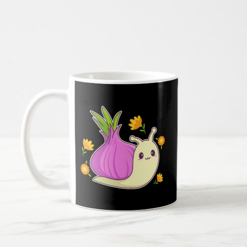 Aesthetic Kawaii Onion Snail Coffee Mug