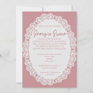 Aesthetic Lacey Bridal Shower Invitation