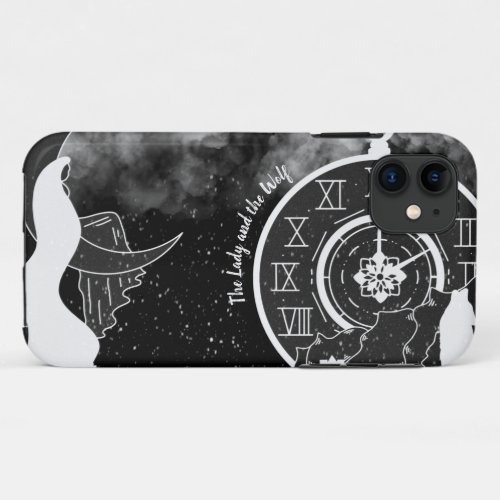 Aesthetic Lady and Wolf iPhone 11 Case