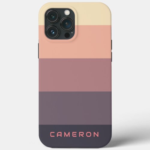 Aesthetic Lavender Palette Stripe colorblock  iPhone 13 Pro Max Case