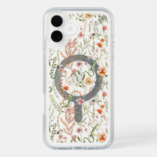 Aesthetic Lizard & Floral MagSafe Clear case