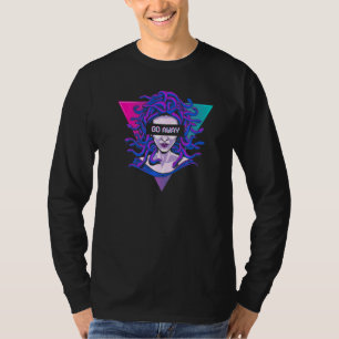 Aesthetic Medusa Snake Head Go Away Gorgon Vaporwa T-Shirt