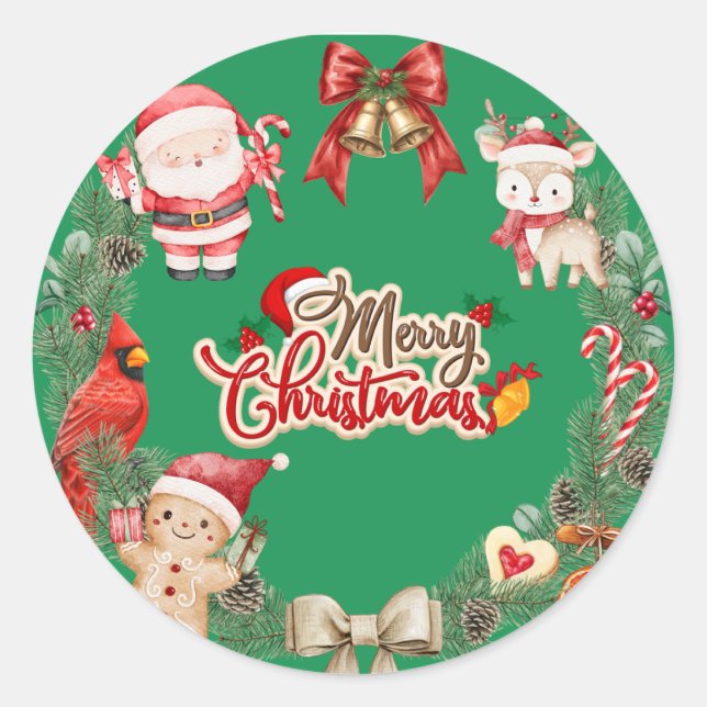 Aesthetic Merry Christmas special stickers (Front)