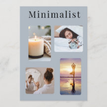 Aesthetic Minimalist Photo Collage Room Decor Card