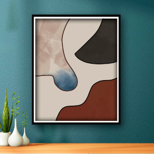 Aesthetic Modern Boho Abstract Poster
